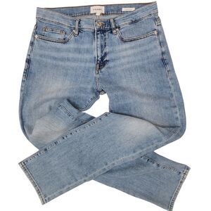 Frame Mens L'Homme Slim Fit 5 Pocket Light Wash Sustainable Cotton Jeans 34x32